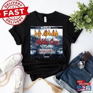 Def Leppard Motley Crue Tour T-Shirt Wourld Shirt T-shirt